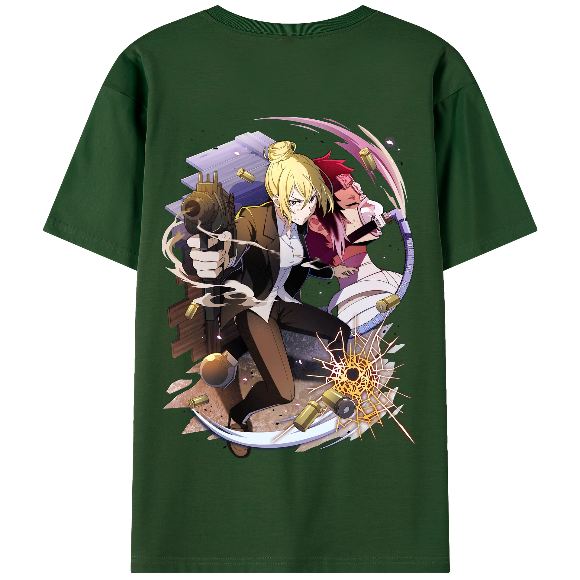 （画像用） 文豪ストレイドッグス Bungo Stray Dogs 綿100％半袖Tシャツ（背面プリント）